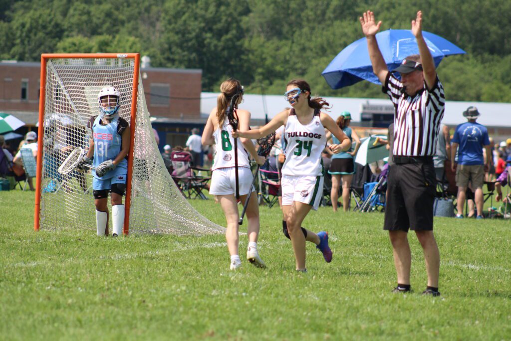 girls lax celly